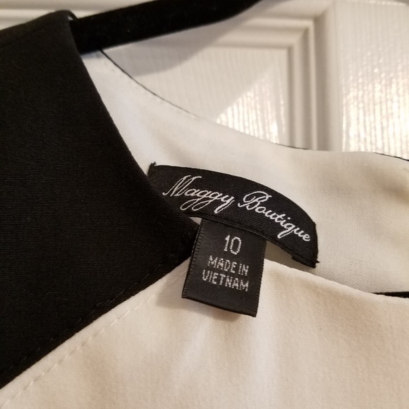 Black & White A Line Dress - Picture 4 of 5